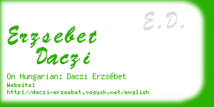 erzsebet daczi business card